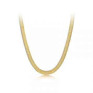 Lantisor Din Argint Placat Aur Choker --- Bead Laser --- Arg401C - Img 2