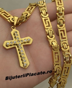 Set Lant+Cruce- - Auriu cod LC72A