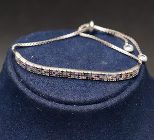 Bratara din argint Sparkling Multicolora Glamour ARG185A - Img 5