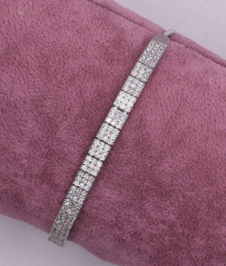 Bratara din argint Sparkling Tennis Clear 3 Randuri ARG413J - Img 3