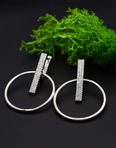 Cercei Din Argint 925 Aurii sau Arginti - Rotunzi - Placati cu aur 14k cod ARG276FA - Img 5