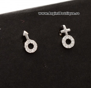 Cercei din argint Gender Symbol cod ARG179 - Img 2
