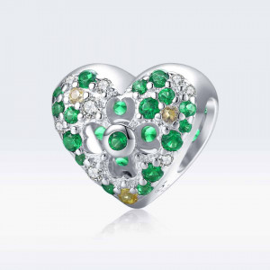 Charm Argint Talisman -INIMA Verde Safir si Infinit- CHA1093A - Img 5