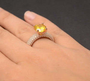 Inel din argint Perfect Engagement Ring Yellow ARG349 - Img 3