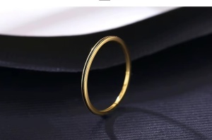 Inel Subtire Din Argint 925 Placat Aur 14K, Model Minimalist ARG93F - Img 6