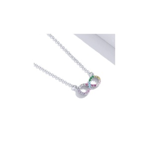 Lant - Colier din Argint 925 -INFINIT MULTICOLOR- infinity love symbol ARG416C - Img 2