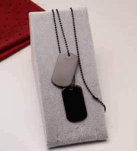 Lant inox Army(Dog Tag) BLACK cod LC16F - Img 2