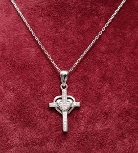 Lantisor si Cruciulita Din Argint Cod Arg136 - Img 1