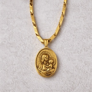 Medalion Imperial – Maica Domnului cu Pruncul cod LC15R - Img 3