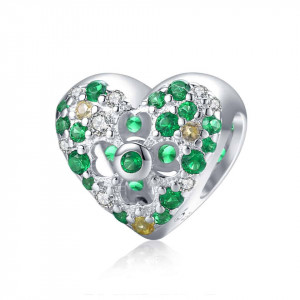 Charm Argint Talisman -INIMA Verde Safir si Infinit- CHA1093A - Img 1