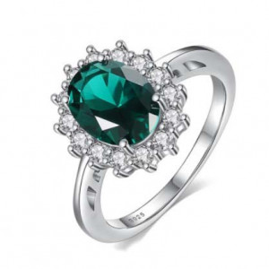 INEL ARGINT CU Zirconiu --VERDE SAPPHIRE-- arg289 - Img 2