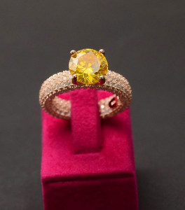 Inel din argint Perfect Engagement Ring Yellow ARG349 - Img 4