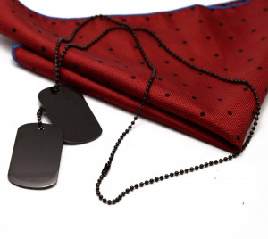 Lant inox Army(Dog Tag) BLACK cod LC16F - Img 1
