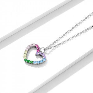 Lantisor Cu Pandativ DIn Argint -- Inima Love-- ARG413A - Img 5