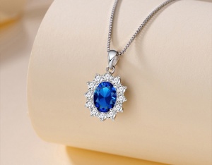Set Bijuterii Argint S925 Cu Cristale Safir – Eleganță și Stil Cod Set 209A - Img 9