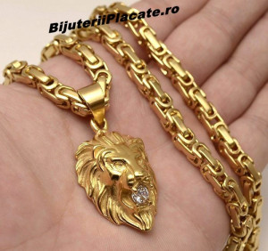 Set Lant +Pandantiv model Byzantine Ton Auriu LC40B - Img 2