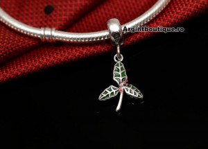 Talisman din argint -FRUNZA VERDE- CHA1042 - Img 4