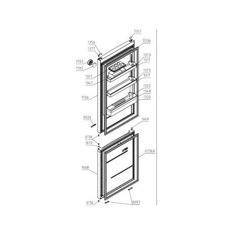 Raft usa frigider Gorenje Original