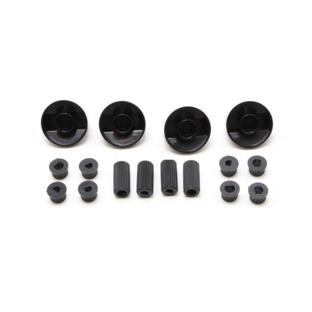 Butoane aragaz universal set 4 buc. NEGRU + ADAPTOARE