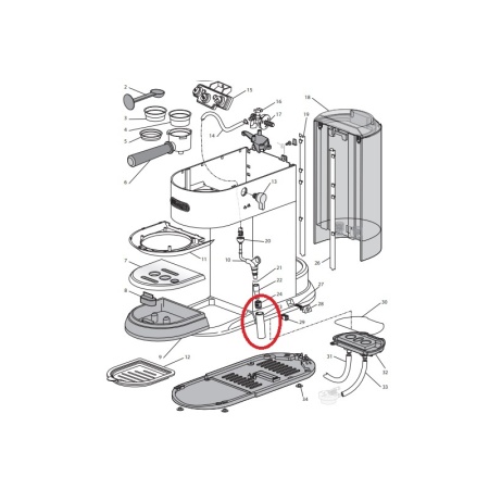 Duza lapte pentru espressor cafea Delonghi 5513270869 Original