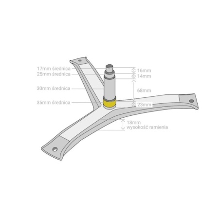 Tripoda ax cuva pentru masina de spalat rufe Bosch 00684101