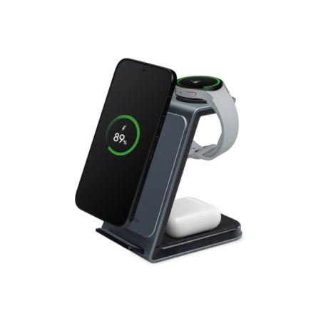 Incarcator whirless 3 in 1 pentru telefon, ceas, si casti. Statie de incarcare whirles 3 in 1 Apple si Galaxy watch