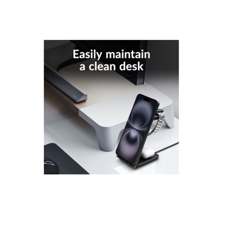Incarcator whirless 3 in 1 pentru telefon, ceas, si casti. Statie de incarcare whirles 3 in 1 Apple si Galaxy watch