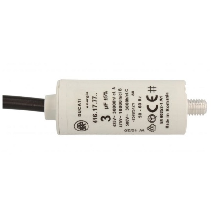 Condesator capacitor cu cablu pentru pornire motor 3,0UF 450V 416177714 Ducati