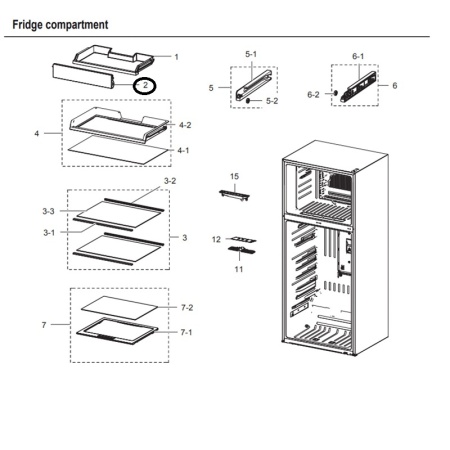 Capac rabatabil usa frigider Samsung Original
