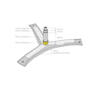 Tripoda ax cuva pentru masina de spalat rufe Bosch 00684101