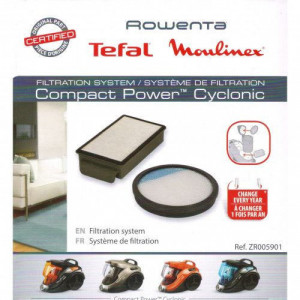 Filtru Hepa ZR005901 pentru aspirator Rowenta Compact Power + Filtru de spuma
