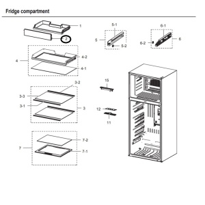 Capac rabatabil usa frigider Samsung Original