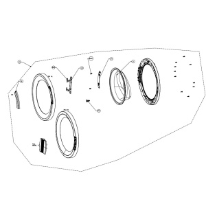 Hublou complet masina de spalat Arctic Beko Original