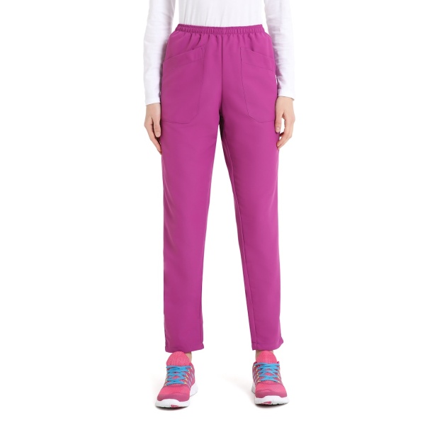 Pantaloni medicali care nu se calca, Quick Fast mov, 100% microfibra
