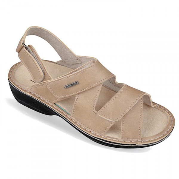 Sandale ortopedice, pentru monturi, OrtoMed 3703-P58 bej