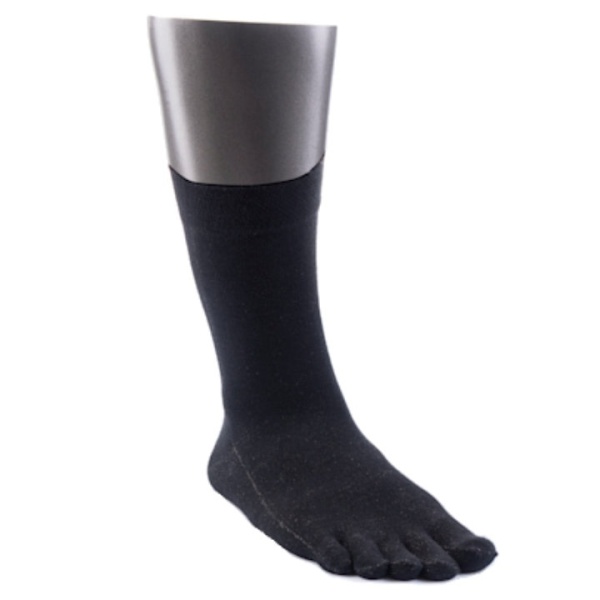 Sosete cu degete, 13% fir argint pur, BonnySilver® 116 negru