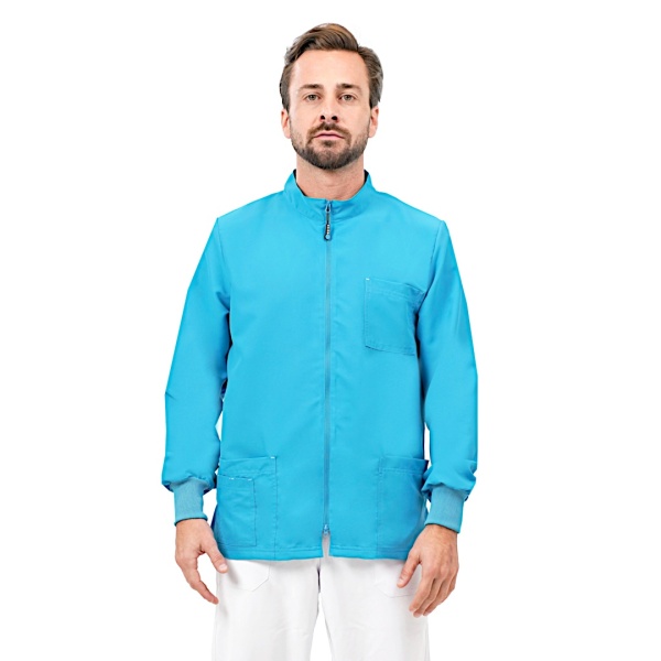 Bluze medicale fara calcare, Quick Next bleu, maneca lunga