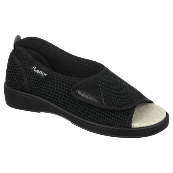 Pantofi ortopedici decupati pentru femei PodoWell Allure negru