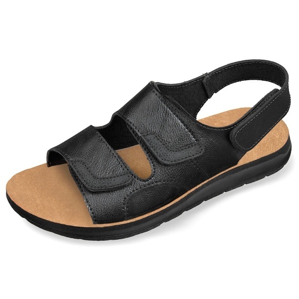 Sandale ortopedice, pentru barbati, OrtoMed 2718-P442 negru