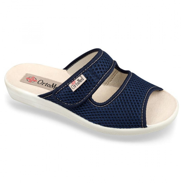 Papuci de casa ortopedici femei Ortomed 543-T99 bleumarin