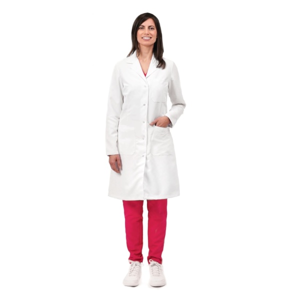 Halate medicale albe, autoclavabile, femei, Quick Ready, maneca lunga