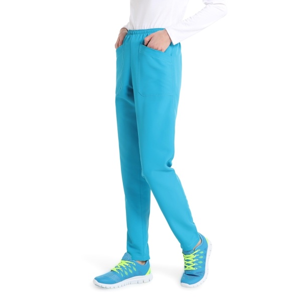 Pantaloni medicali autoclavabili, Quick Fast turcoaz, 100% microfibra