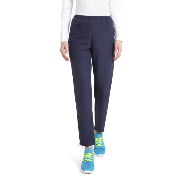 Pantaloni medicali care nu se calca, Quick Fast bleumarin, 100% microfibra