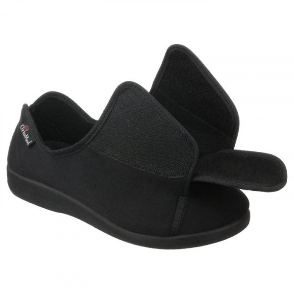 Pantofi medicali stretch pentru femei OrtoMed 663-T77 negru