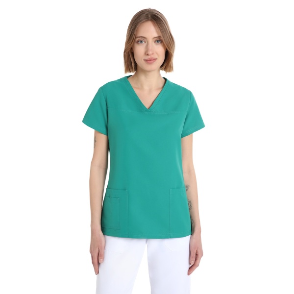 Bluze medicale autoclavabile, Quick Power verde, maneca scurta