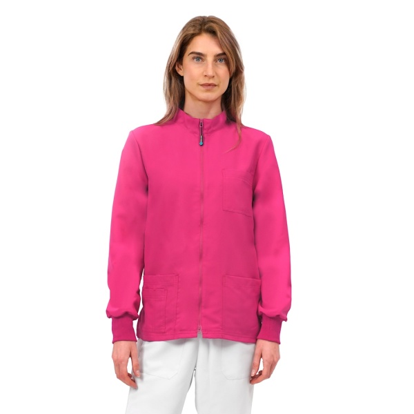 Bluze medicale fara calcare, Quick Next fucsia, maneca lunga