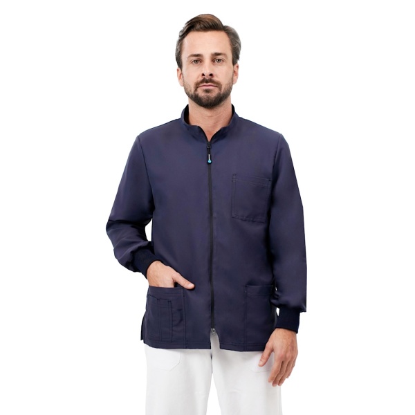 Bluze medicale fara calcare, Quick Next bleumarin, maneca lunga
