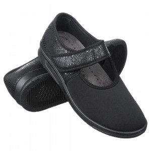 Pantofi ortopedici pentru Hallux Valgus Podowell Neva negru material stretch