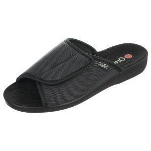 Papuci de casa ortopedici, stretch, femei Ortomed 517-S91 negri