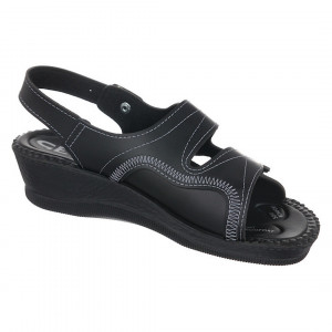 Sandale ortopedice pentru monturi Mjartan 2815-P02 negre - stretch la nivelul montului